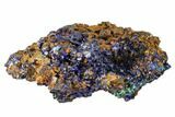 Sparkling Azurite Crystals with Malachite - Laos #162593-1